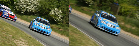 Henrik Lundgaard powerslide'er sin Chevrolet rundt på Ring Djursland.